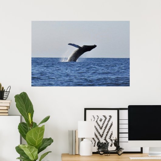 Leaping Humpback Poster (Thuiskantoor)