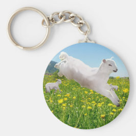 Leaping Lambs Pasen afspelen Sleutelhanger