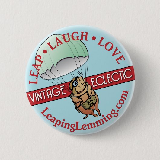 Leaping Lemming-Button Ronde Button 5,7 Cm (Voorkant)