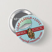 Leaping Lemming-Button Ronde Button 5,7 Cm (Voorkant /achterkant)