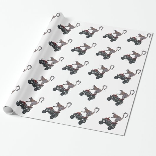 Leaping Lemur-overlooppapier (kleur kiezen) Cadeaupapier (Uitgerold)