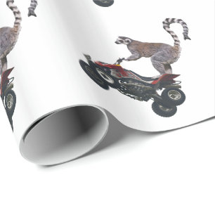 Leaping Lemur-overlooppapier (kleur kiezen) Cadeaupapier