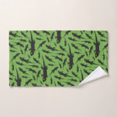 Leaping Lizard Reptile Bright Green Gecko Bad Handdoek (Handdoek)