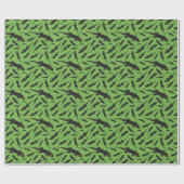 Leaping Lizard Reptile Bright Green Gecko Cadeaupapier (Vlak)
