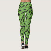 Leaping Lizard Reptile Bright Green Gecko Leggings (Achterkant)