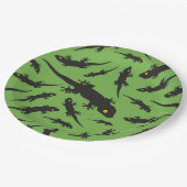 Leaping Lizard Reptile Bright Green Gecko Papieren Bordje (Gekanteld)