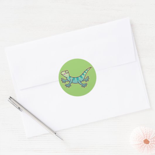 Leaping Lizards Ronde Sticker (Envelop)