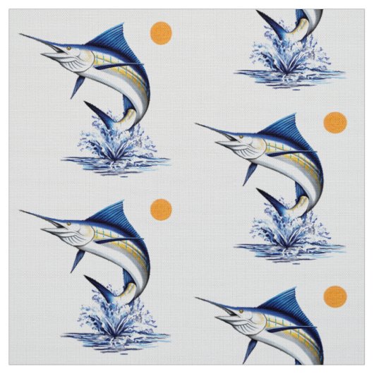 Leaping Marlin Fabric Stof (Swatch)