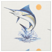 Leaping Marlin Fabric Stof (Close Up)