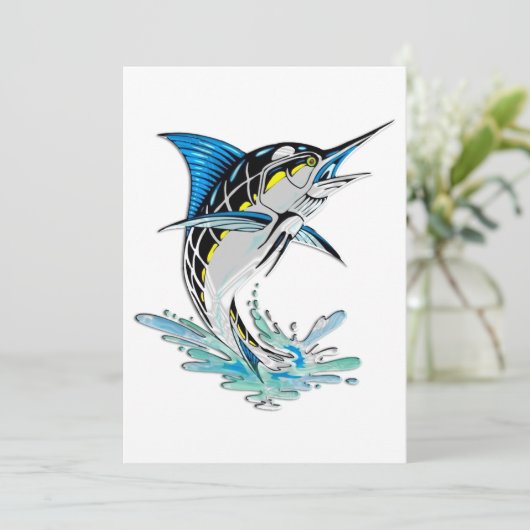 Leaping Marlin Kaart (Staand voorkant)