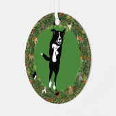 Leaping McNab 5 Kerstmis Metalen Ornament (Voorkant links)