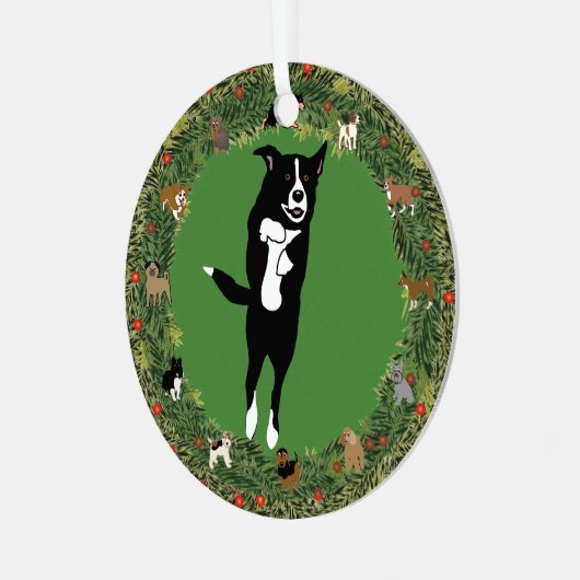 Leaping McNab 5 Kerstmis Metalen Ornament (Voorkant links)