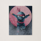 Leaping Ninja Red Moon Legpuzzel (Verticaal)
