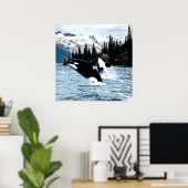 Leaping Orca Poster (Thuiskantoor)