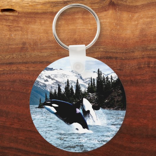 Leaping Orca Sleutelhanger (Voorkant)
