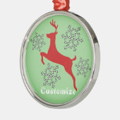 Leaping Red Deer Snowflakes Thunder_Cove Metalen Ornament (Links)