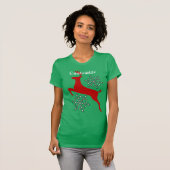 Leaping Red Deer Snowflakes Thunder_Cove T-shirt (Voorkant volledig)