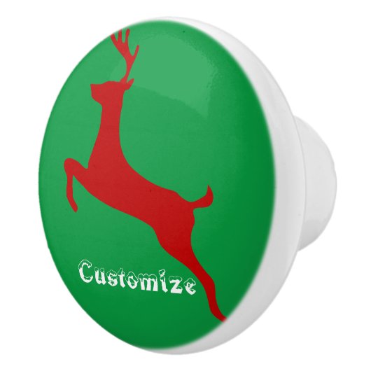 Leaping Red Deer Thunder_Cove Keramische Knop (Rechts)