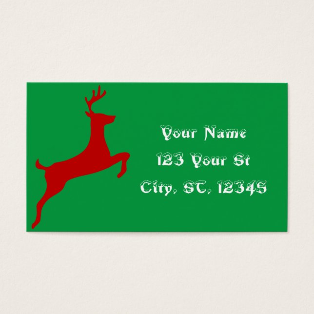 Leaping Red Deer Thunder_Cove Visitekaartje (Voorkant)