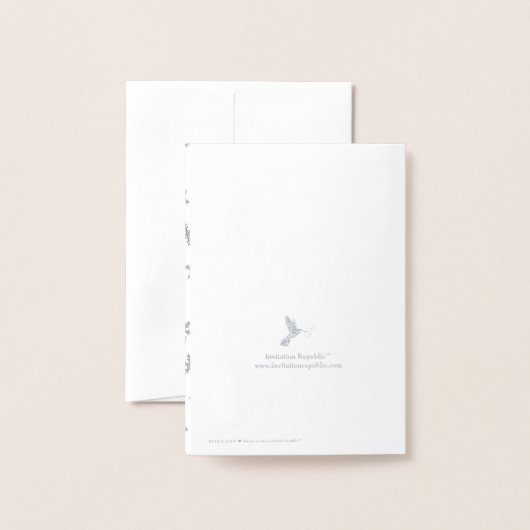 Leaping Reindeer Modern Merry Kerstmis Folie Kaarten (Met envelop)