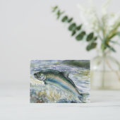 LEAPING SALMON-bedrijfskaartsjabloon Visitekaartje (Staand voorkant)