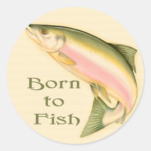 Leaping Salmon Ronde Sticker (Voorkant)
