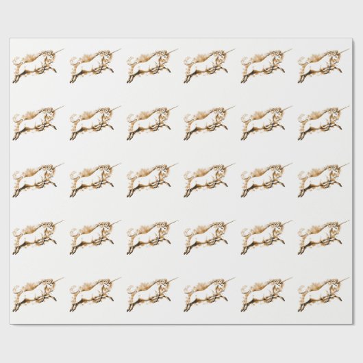 Leaping Unicorn Cadeaupapier (Vlak)