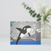 Leaping Whale Briefkaart (Staand voorkant)