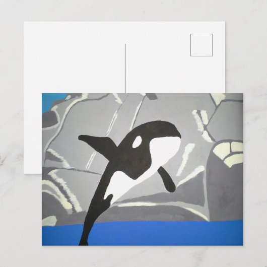 Leaping Whale Briefkaart (Voorkant / Achterkant)