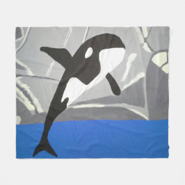 Leaping Whale Fleece Deken
