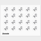 Leaping White Stallion Sticker - Ontketen de krach (Vel)