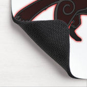 Leaping Wolf Logo (Donker) Muismat (Hoek)