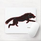 Leaping Wolf Logo (Donker) Muismat (Met muis)