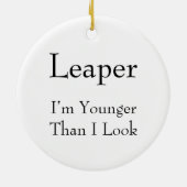 Leapjaar op laatste dag keramisch ornament (Achterkant)