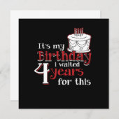 Leapler Leap Year 2020 Leapling Birthday Bday Wait Kaart (Voorkant / Achterkant)