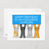 Leapling Leap Jaar Verjaardag 29 februari Briefkaart (Voorkant / Achterkant)