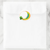 LeaPrecn pet Klavers Cirkel Rainbow.png Ronde Sticker (Tas)