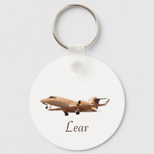Lear Jet bij LAX CLEAN, Lear Sleutelhanger (Voorkant)