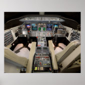 Lear Jet Cockpit Poster (Voorkant)