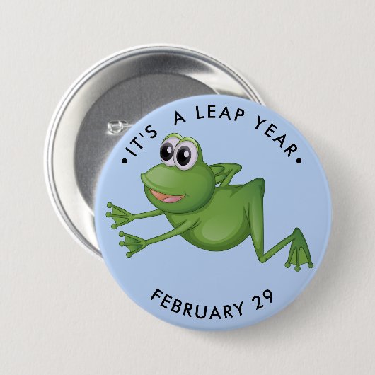 Lear Year Cartoon Frog Ronde Button 7,6 Cm (Voorkant /achterkant)
