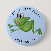 Lear Year Cartoon Frog Ronde Button 7,6 Cm (Voorkant)