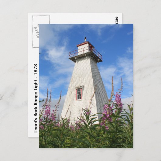 Leard's Back Range Light - Prince Edward Island Briefkaart (Voorkant / Achterkant)