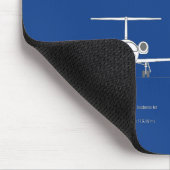 Learjet 23 - Vliegtuigblauwdruk Tekenplannen ABD Muismat (Hoek)