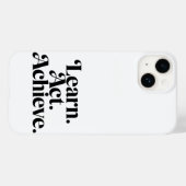 "Learn. Act. Achieve" - Art Typographic Minimal Case-Mate iPhone Case (Achterkant (horizontaal))