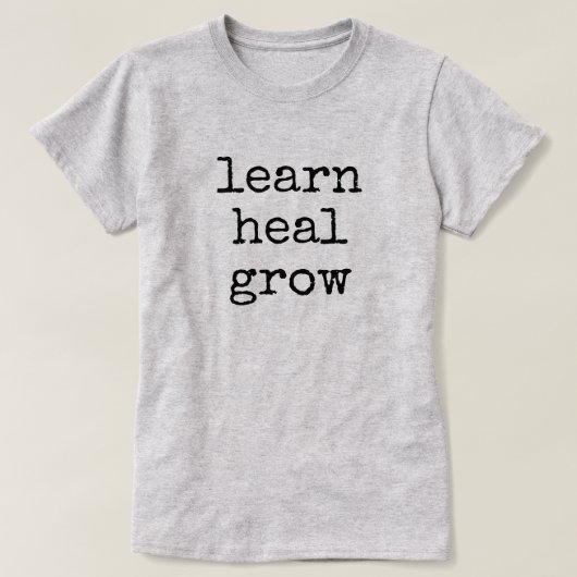 Learn Heal Grow T-shirt (Design voorkant)