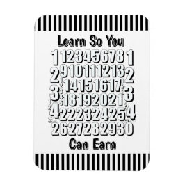 Learn So You Can Earn Numbers Refrigerator  Magneet