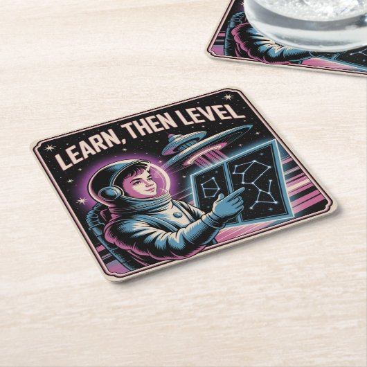 Learn, Then Level Kartonnen Onderzetters (Schuin)