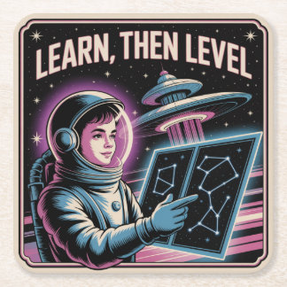 Learn, Then Level Kartonnen Onderzetters