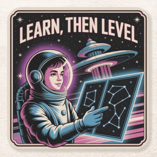 Learn, Then Level Kartonnen Onderzetters (Voorkant)