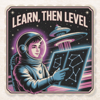 Learn, Then Level Kartonnen Onderzetters